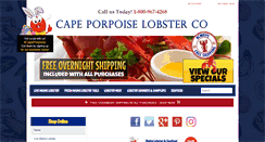 Desktop Screenshot of capeporpoiselobster.com