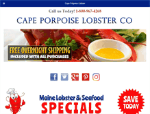 Tablet Screenshot of capeporpoiselobster.com